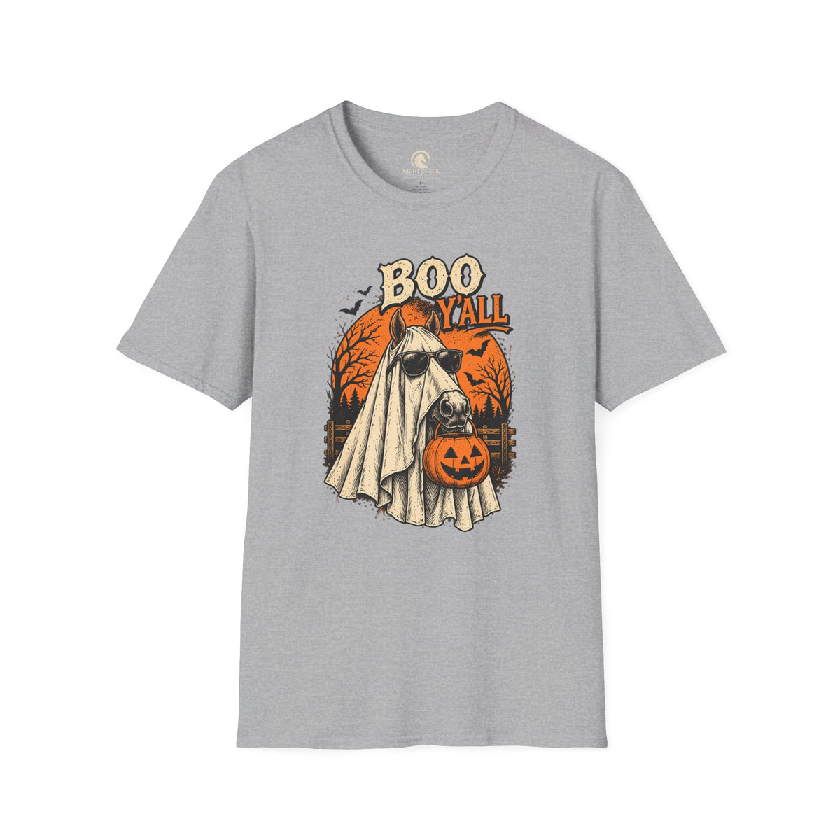Boo Y'all Ghost Horse Halloween T-Shirt