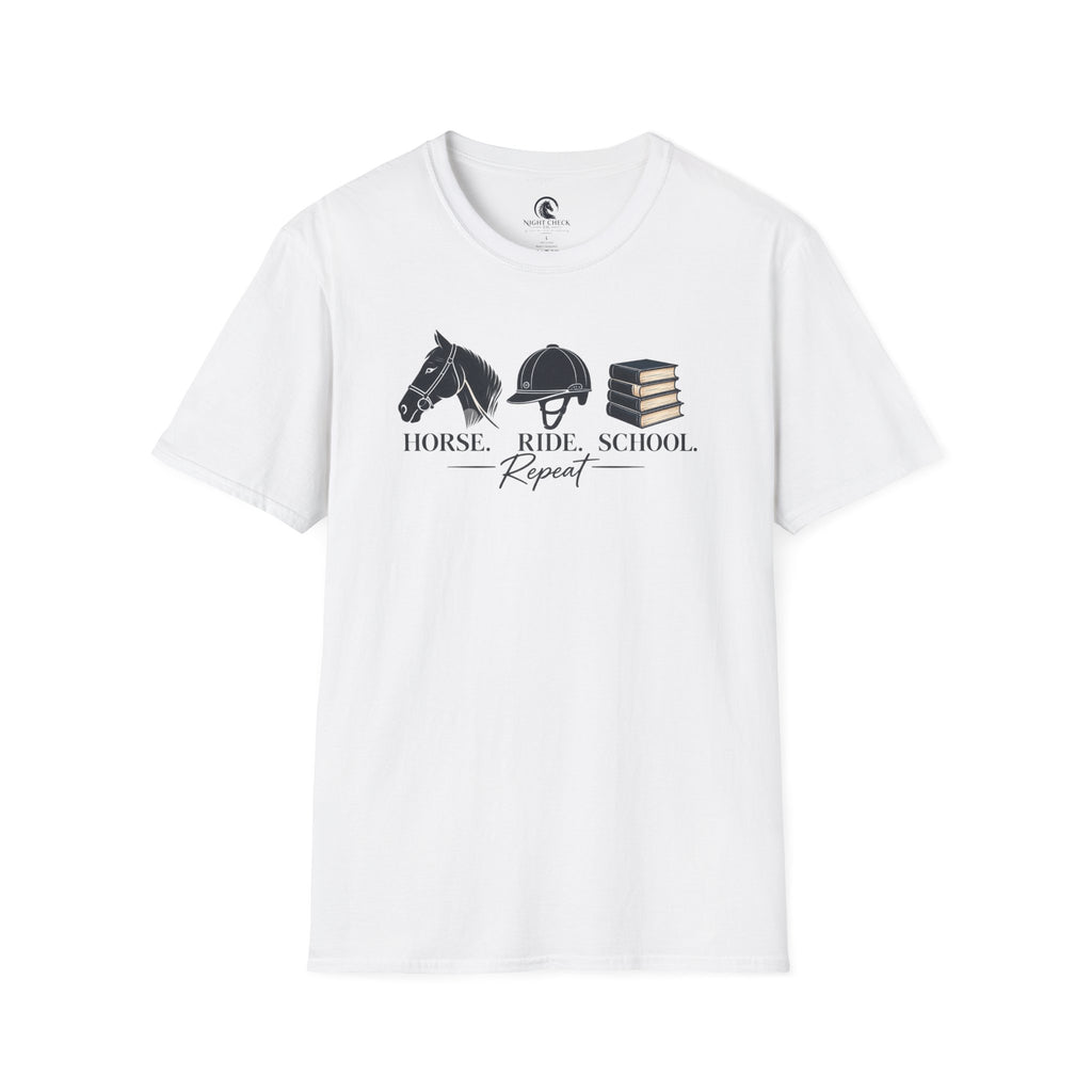 Horse Ride School Repeat Helmets T-Shirt