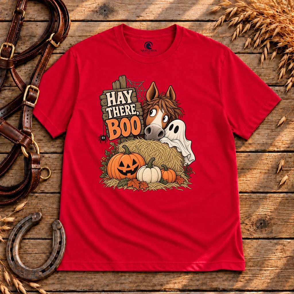 Hay There Boo Pumpkin Horse T-Shirt